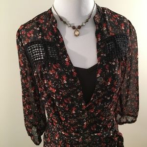 3 for $20 Sale: Floral Button-down Crochet Dress